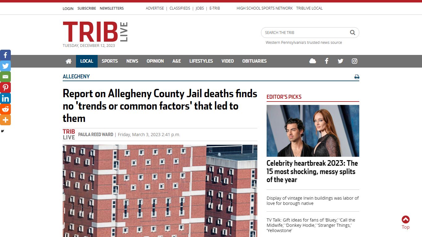 Report on Allegheny County Jail deaths finds no 'trends or common ...